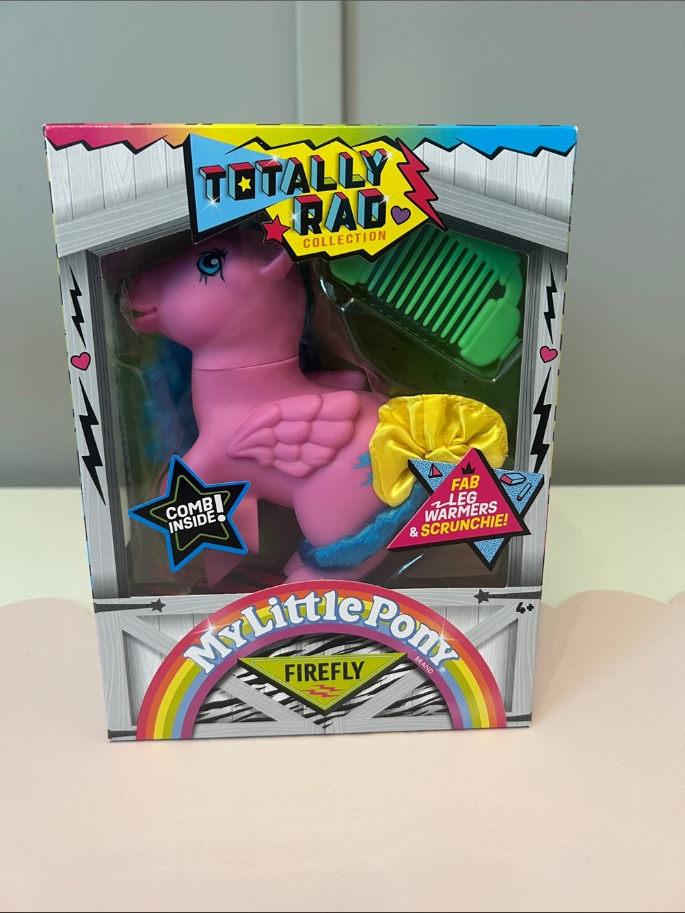 My Little Pony Pink Firefly with Green Comb and Yellow Scrunchie